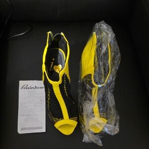 Rainbow Women's Bold Yellow and Black Heels